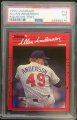 Allan Anderson #64 Baseball Cards 1990 Donruss Aqueous Test Prices