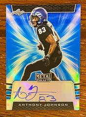 Anthony Johnson [Blue] Football Cards 2019 Leaf Metal Draft Autographs Prices