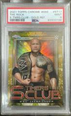 The Rock [Gold Refractor] #5T-17 Wrestling Cards 2021 Topps Chrome WWE 5 Timers Club Prices