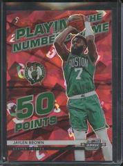 Jaylen Brown [Red Ice] Basketball Cards 2021 Panini Contenders Optic Playing the Numbers Game Prices