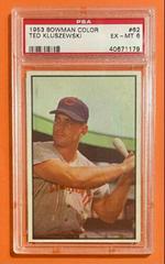 Ted Kluszewski #62 Baseball Cards 1953 Bowman Color Prices
