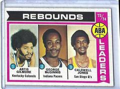 ABA Rebound Leaders: Gilmore, McGinnis, Jones #211 Basketball Cards 1974 Topps Prices