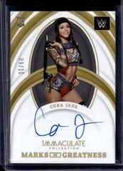 Cora Jade [Memorabilia Autograph Gold] #108 Wrestling Cards 2022 Panini Immaculate WWE Prices