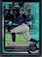 Adael Amador [Aqua Refractor Mega Box Mojo] #BCP-109 Baseball Cards 2022 Bowman Chrome Prospects Prices
