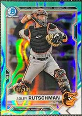 Adley Rutschman [Aqua Lava Refractor] #BDC-31 Baseball Cards 2021 Bowman Draft Chrome Prices