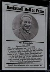 Abe Saperstein Basketball Cards 1986 Hall of Fame Metallic Prices