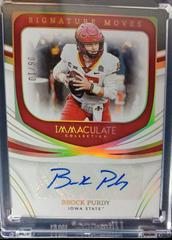 Brock Purdy [Gold] Football Cards 2022 Panini Immaculate Collegiate Signature Moves Prices