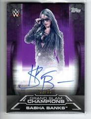 Sasha Banks [Purple] Wrestling Cards 2021 Topps WWE Undisputed Grand Slam Champions Autographs Prices