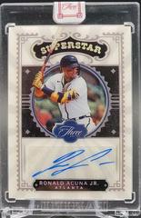 Ronald Acuna Jr. [Silver] #SS-RA Baseball Cards 2022 Panini Three and Two Superstar Signatures Prices