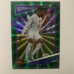 Kylian Mbappe [Green Laser] Soccer Cards 2021 Panini Donruss Road to Qatar Prices