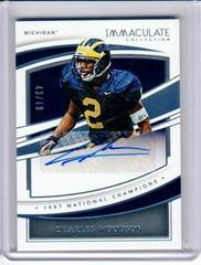 Charles Woodson #IC-CWO Football Cards 2022 Panini Immaculate Collegiate Champions Autographs Prices
