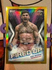 Ilia Topuria [Gold Refractor] #FDP-22 Ufc Cards 2024 Topps Chrome UFC Fired Up Prices