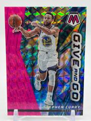 Stephen Curry [Pink Fluorescent] #11 Basketball Cards 2022 Panini Mosaic Give and Go Prices