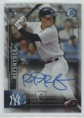 Rob Refsnyder [Refractor] Baseball Cards 2016 Bowman Chrome Rookie Autographs Prices