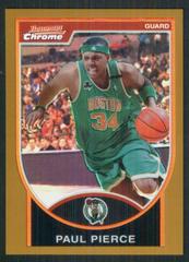 Paul Pierce Gold Refractor Basketball Cards 2007 Bowman Chrome Prices