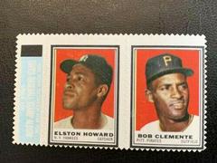 Elston Howard [Bob Clemente] Baseball Cards 1962 Topps Stamp Panels Prices