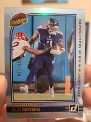 A. J. Brown [Holo] #H-AB Football Cards 2022 Panini Donruss Highlights Prices
