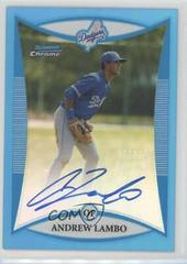 Andrew Lambo [Blue Refractor Autograph] #BCP267 Baseball Cards 2008 Bowman Chrome Prospects Prices