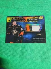 Mason McTavish [Gold Patch] Hockey Cards 2021 SPx UD Black Obsidian Rookie Jersey Prices