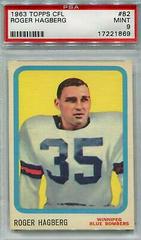 Roger Hagberg Football Cards 1963 Topps CFL Prices