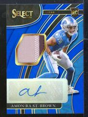 Amon Ra St. Brown [Blue] Football Cards 2021 Panini Select Rookie Signatures Prices