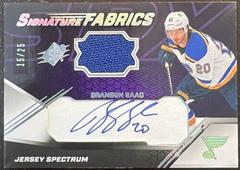 Brandon Saad [Spectrum] Hockey Cards 2022 SPx Signature Fabrics Prices
