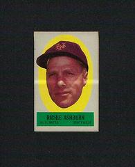 Richie Ashburn [Blank Back] Baseball Cards 1963 Topps Peel Offs Prices