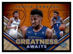 Justin Edwards [Orange Refractor] #GA-11 Basketball Cards 2023 Bowman Best University Greatness Awaits Prices