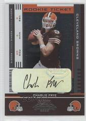 Charlie Frye [Preview Ticket Autograph Green] Football Cards 2005 Playoff Contenders Prices