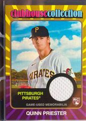 Quinn Priester [Gold] #CCR-QP Baseball Cards 2024 Topps Heritage Clubhouse Collection Relic Prices