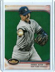 Derek Jeter [Green Refractor] #5 Baseball Cards 2012 Finest Prices