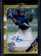 Esteury Ruiz [Gold Shimmer] #PA-ER Baseball Cards 2019 Bowman Prospect Autographs Prices