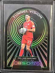Emiliano Martinez [Green] Soccer Cards 2022 Panini Obsidian Tunnel Vision Prices