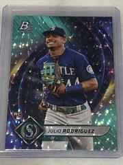 Julio Rodriguez [Aqua Ice Foil] #41 Baseball Cards 2022 Bowman Platinum Prices