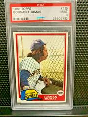 Gorman Thomas #135 Baseball Cards 1981 Topps Prices