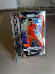Alphonso Davies #3 Soccer Cards 2022 Panini Prizm World Cup Global Reach Prices