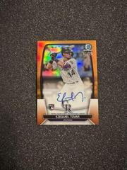 Ezequiel Tovar [Orange] Baseball Cards 2023 Bowman Chrome Rookie Autographs Prices