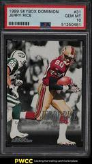 Jerry Rice #31 Football Cards 1999 Skybox Dominion Prices