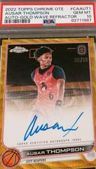 Ausar Thompson [Gold Wave] #CA-AUT2 Basketball Cards 2022 Topps Chrome OTE Overtime Elite Autographs Prices