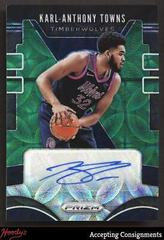 Karl Anthony Towns [Choice Prizm Green] #KAT Basketball Cards 2019 Panini Prizm Signatures Prices