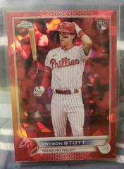 Bryson Stott [Red] #US224 Baseball Cards 2022 Topps Chrome Update Sapphire Prices