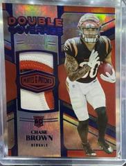 Chase Brown [Blue] #DC-39 Football Cards 2023 Panini Plates and Patches Double Coverage Prices