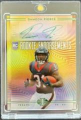 Dameon Pierce [Green] #RE-DP Football Cards 2022 Panini Illusions Rookie Endorsements Autographs Prices