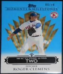 Roger Clemens [Blue] Baseball Cards 2008 Topps Moments & Milestones Prices