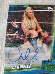 Carmella [Blue] Wrestling Cards 2019 Topps WWE Money in the Bank Autographs Prices