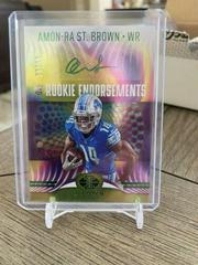 Amon Ra St. Brown [Green] Football Cards 2021 Panini Illusions Rookie Endorsements Autographs Prices