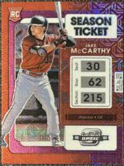Jake McCarthy [Purple Mojo] Baseball Cards 2022 Panini Chronicles Contenders Optic Prices