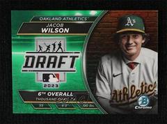 Jacob Wilson [Green] Baseball Cards 2023 Bowman Draft Night Prices