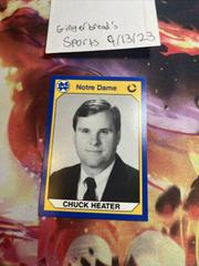 Chuck Heater Football Cards 1990 Notre Dame Collegiate Collection Prices