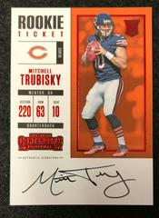 Mitchell Trubisky [Autograph Red Zone] #301 Football Cards 2017 Panini Contenders Prices
